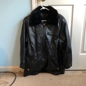 Colebrook& co.   Black leather jacket. Size M/M
